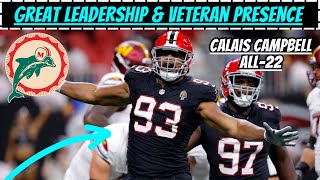 Film Breakdown Calais Campbell is the PERFECT Stopgap Player for the Miami Dolphins [upl. by Vola412]