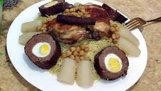 Rechta algérienne à la sauce blanche 🇩🇿🍲 revisitée  un plat traditionnel avec une touche unique ✨ [upl. by Robillard]