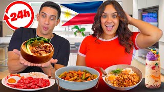 EATING ONLY FILIPINO FOOD FOR 24 HOURS [upl. by Henrie]