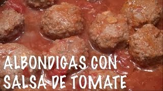 Albondigas con salsa de tomate en 10 minutos  OrtigoNover 16 [upl. by Garnet]