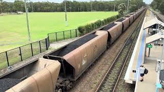 Aurizon 6041 6008 5004 WG352 Coal train Metford [upl. by Ailey]