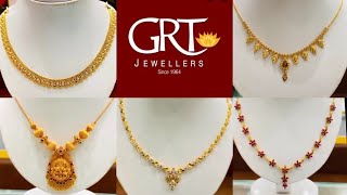 GRT light weight gold necklace collection with weight and pricelight weight gold necklace designs [upl. by Aicnatsnoc]