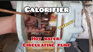 Calorifier hot water circulating pump overhaul marineengineerworks [upl. by Nakah563]