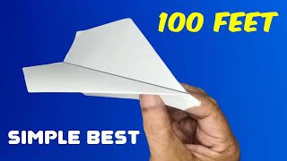 How to Make Paper Airplane Easy That Fly Far FastOver 100 Feet  simple best [upl. by Scales]