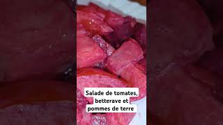 Salade de tomates betterave et pommes de terre beetroot tomato patatoes [upl. by Elfstan]