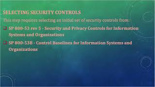 SELECTION OF SECURITY CONTROLSNIST 80053 REV 5 [upl. by Signe]