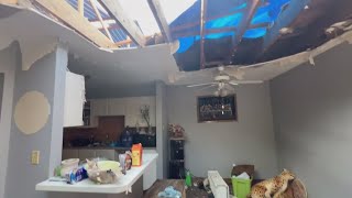 Man staying in apartment that had roof blown off in Houston derecho [upl. by Symon]