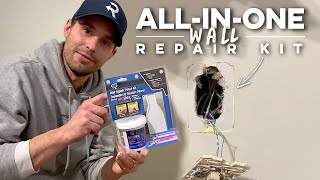 How to patch hole in wall easy drywall repair patching step by step patching process from a pro [upl. by Aihsined932]