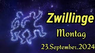 ZWILLINGE Horoskop heute Montag 23 SEPTEMBER 2024 ♊ [upl. by Peters]