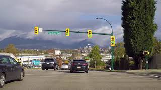 Burnaby BC Canada  Driving on Boundary to Industrial Area  Sightseeing Drive in City [upl. by Redlac]