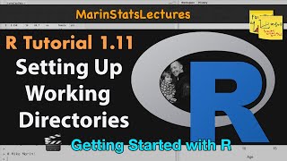 Setting Up Working Directory in R  R Tutorial 111  MarinStatsLectures [upl. by Reaht]