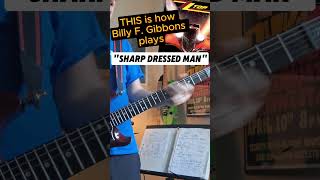 Sharp Dressed Man riff  Billy Gibbons guitar style  ZZ Top [upl. by Hanleigh]