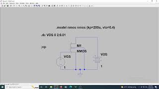 LTSPICE MOSFET IV characteristics [upl. by Debarath]