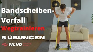 Bandscheibenvorfall wegtrainieren – 5 Übungen mit Theraband für zu Hause [upl. by Anait405]