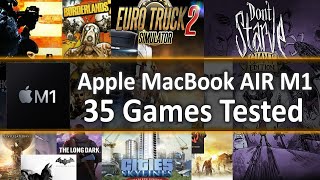 Apple MacBook AIR M1  35 Games tested 8cores [upl. by Alice]