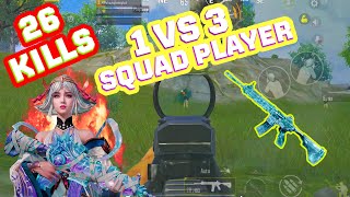 1 Vs 3 Squad Player 26 Kills PUBG MOBILE ShuvoGamingHub [upl. by Elmina]