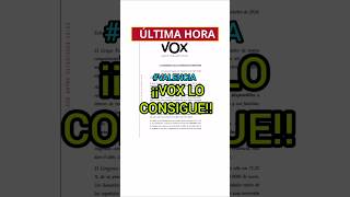 ÚLTIMAHORA  vox Lo Consigue dana valencia [upl. by Barbur]