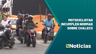 Motociclistas incumplen normas sobre chaleco [upl. by Annailuj250]