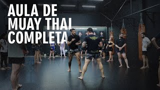 AULA DE MUAY THAI COMPLETA NA MAXIMUM ARENA  com LEANDRO LONGO [upl. by Magnum]