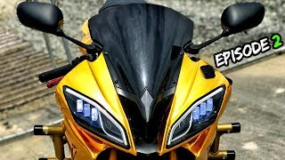 INSTALLING THE SICKEST HEADLIGHTS ULTIMATE YAMAHA R6 BUILD EP 2 [upl. by Namijneb]