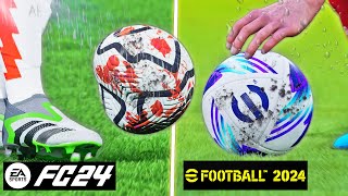 EA SPORTS FC 24 vs eFootball 2024  Comparison  Graphics Gameplay Faces Free Kick  Fujimarupes [upl. by Areyk682]