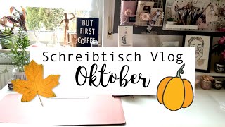 Schreibtisch Vlog Oktober 2023  Action Haul  Aquarell Herbstblätter  Abreißkalender Small Things [upl. by Htezzil]