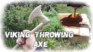 Brass Viking Throwing Axe Casting [upl. by Youlton]