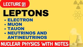 What are leptons  What are the 6 types of leptons  Electron  Tauon  Muon  Neutrinos [upl. by Elehcor913]