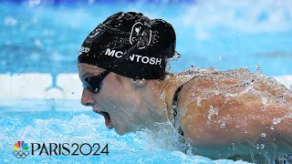 Summer McIntosh adds SECOND gold this Olympics with 200m butterfly  Paris Olympics  NBC Sports [upl. by Eidlog791]