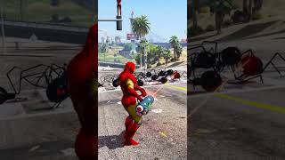 SPIDERS AROUND FLASH SAVE IRON MAN gta gta5shorts viralshort [upl. by Aljan]