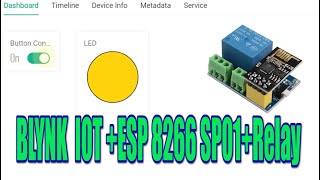 Esp8266 sp01 tutorial Blynk iot  Esp 8266 sp01 relay 5v [upl. by Williamson]