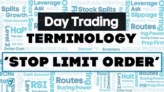 Stop Limit Order  Day Trading Terminology [upl. by Trilbee192]