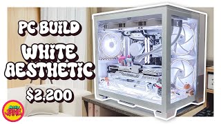 building my first pc  white aesthetic 🤍  lian li O11 mini i9 13900 rtx 3080 [upl. by Hameerak]