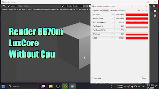 Radeon 8670m Render Old Gpu on Blender 100 GPU LuxCore without cpu [upl. by Odrawde]