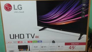 LG SMART TV UHD 4K HDR PRO 49UH61 UNBOXING [upl. by Arndt406]