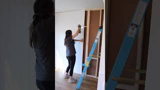 DIY Vertical Shiplap Wall [upl. by Ymmat525]