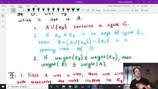 Minimum spanning tree theorem proofs [upl. by Ilaw37]