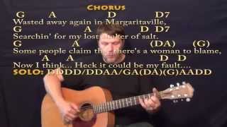 Margaritaville  Fingerstyle Guitar Cover Lesson with LyricsChords [upl. by Afas]