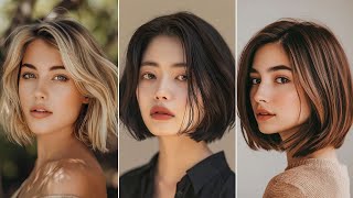 Game changing Bob Hairstyles For Fine Hair Bob Haircut Asymmetrical Chin Length Hairstyles For Curly [upl. by Mairym447]