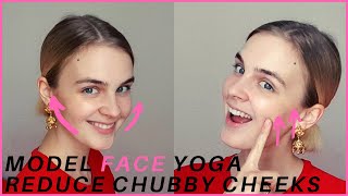 Reduce Chubby Cheeks  6 effective Cheekbone Exercises  Model Face Yoga 2020 fast results  Anna [upl. by Ettenajna]