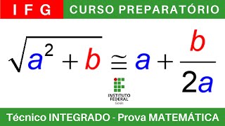 IFG 🔴 Curso Preparatório 202425 de MATEMÁTICA IFG Técnico Integrado ao Ensino Médio BoraIF [upl. by Cline]