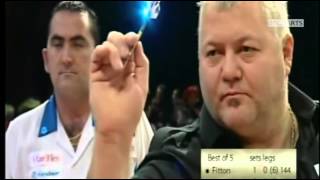 9 Dart Finish  Darryl Fitton against Ross Montgomery  Zuiderduin Masters  13 December 2009 [upl. by Zielsdorf]