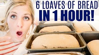 How to Make BREAD Make 6 Loaves in 1 hour Bread making for beginners [upl. by Keram]