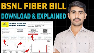 BSNL WiFi First Month Bill Explained  How to Download Bsnl ftth bill  bsnl fiber bill explained [upl. by Anwahs]