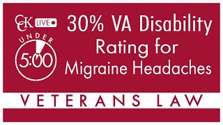 30 VA Disability Rating for Migraines [upl. by Darelle18]