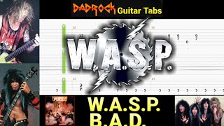 BAD  WASP  Guitar  Bass TABS Lesson Rewind [upl. by Aimet684]