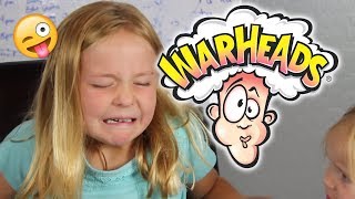 😜 WARHEADS CHALLENGE My Kids Try Warheads 4 Years Later [upl. by Desirae]