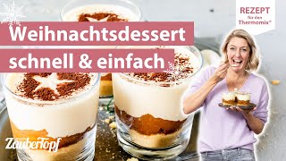 😍 🌟 Schnelles Schichtdessert Cremiges BratapfelTiramisu im Glas  Thermomix® Rezept [upl. by Ydnyc]