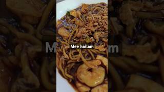 Mee hailamhailam noodles  a Chinese Malaysian dish of thick yellow noodles in soy sauce food [upl. by Dympha8]