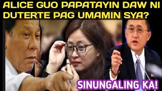 Hala Alice Guo PAPATAYIN NI DUTERTE PAG UMAMIN AKO Natatakot Na Magsalita sa Senado [upl. by Sanders]